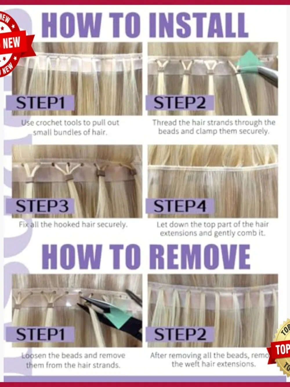 20 Inch Human Hair Extensions Straight Invisible Weft 50G